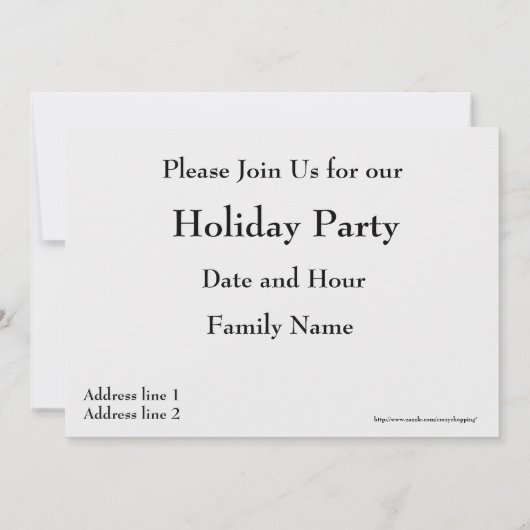 kerstuitnodiging kaart (Achterkant)