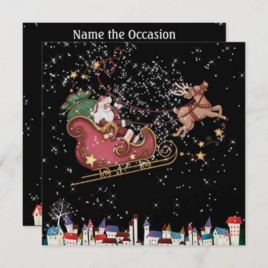 Kerstuitnodiging / Kaart - SRF (Voorkant / Achterkant)