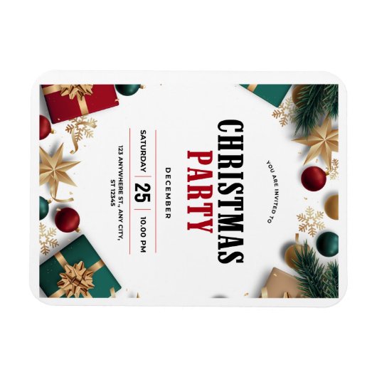 Kerstuitnodiging Magneet (Horizontaal)