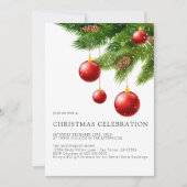 Kerstuitnodiging Printable, Moderne Kerstmis Kaart (Voorkant)