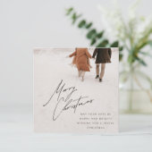 Kerstuitnodiging Save The Date (Staand voorkant)