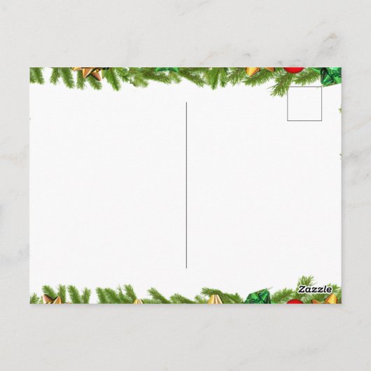 Kerstuitnodiging sjabloon briefkaart (Achterkant)