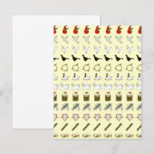 Kerstuitnodiging Twaalf Dagen van Kerstmis Kaart (Voorkant / Achterkant)