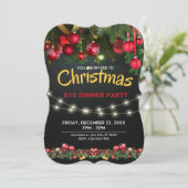 kerstuitnodiging |  uitnodigingen (Staand voorkant)