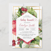 kerstuitnodiging voor Baby Brunch Kaart (Voorkant)