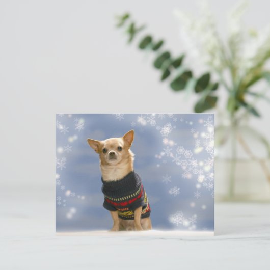 Kerstuitnodiging voor Chihuahua Kaart (Staand voorkant)