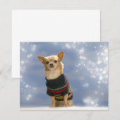 Kerstuitnodiging voor Chihuahua Kaart (Voorkant / Achterkant)