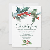 Kerstuitnodiging voor feestdagen kaart (Voorkant)