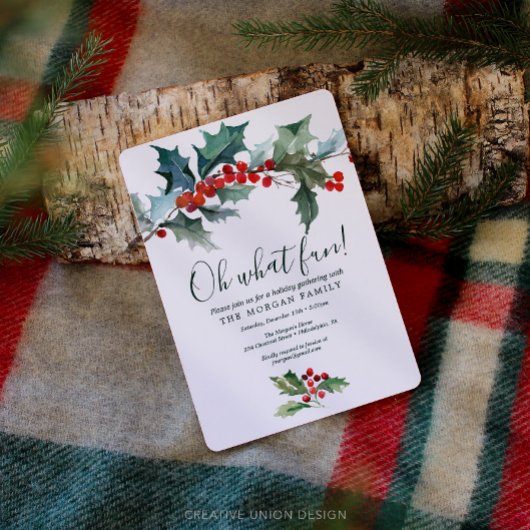 Kerstuitnodiging voor feestdagen kaart