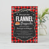 Kerstuitnodiging voor flannel en Flapjacks Kaart (Staand voorkant)