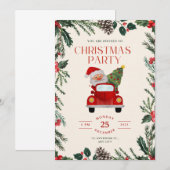 Kerstuitnodiging voor je geliefden kaart (Voorkant / Achterkant)