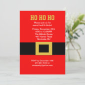 Kerstuitnodiging voor kerstmis met kerstmis kaart (Staand voorkant)