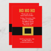 Kerstuitnodiging voor kerstmis met kerstmis kaart (Voorkant / Achterkant)