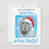 kerstuitnodiging voor Neapolitan Mastiff Feestdagenkaart (Voorkant)