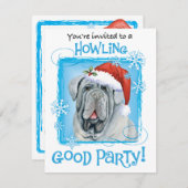 kerstuitnodiging voor Neapolitan Mastiff Feestdagenkaart (Voorkant / Achterkant)