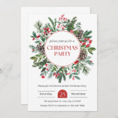 Kerstuitnodiging voor uw geliefden kaart (Voorkant / Achterkant)