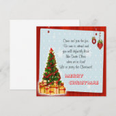 kerstuitnodigingen kaart (Voorkant / Achterkant)