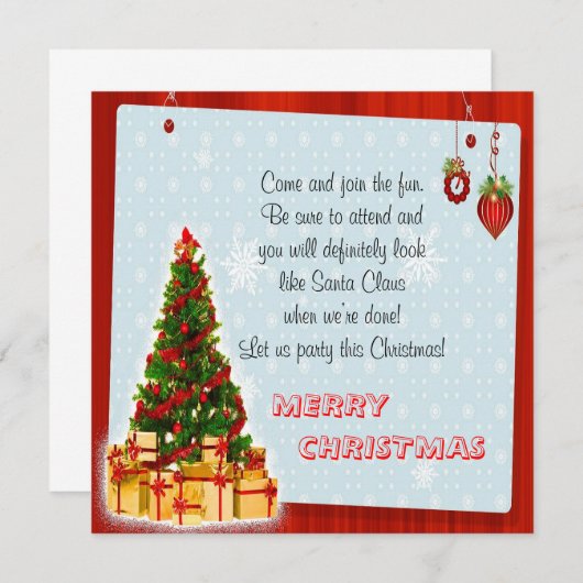 kerstuitnodigingen kaart (Voorkant / Achterkant)