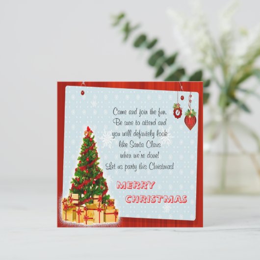 kerstuitnodigingen kaart (Staand voorkant)