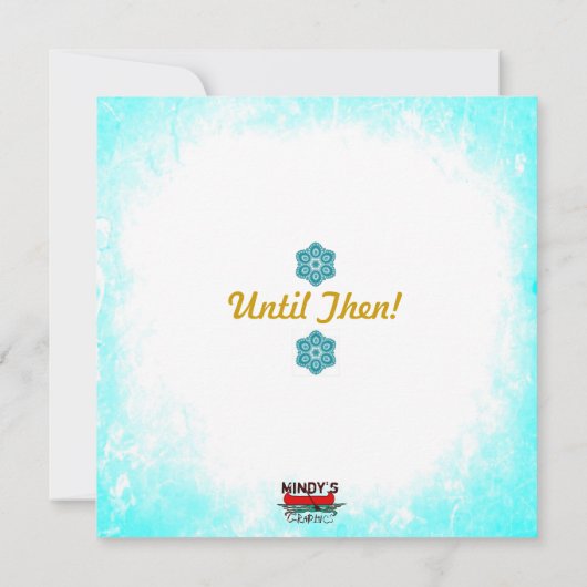 kerstuitnodigingen kaart (Achterkant)