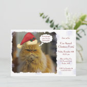 kerstuitnodigingen met Perzische kat Kaart (Staand voorkant)