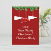 Kerstuitnodigingen voor Cheerleaders Kaart (Staand voorkant)