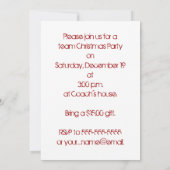 Kerstuitnodigingen voor volleybal kaart (Achterkant)