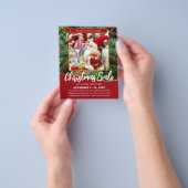 Kerstuitverkoop Winkel Feestelijke Dieprode Zakeli Flyer (Hand)