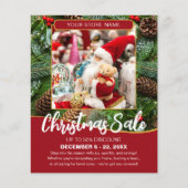 Kerstuitverkoop Winkel Feestelijke Dieprode Zakeli Flyer (Voorkant)