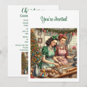 Kerstuitwisseling met oude koekjes kaart (Voorkant / Achterkant)