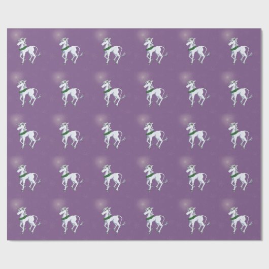 KerstUnicorn Cadeaupapier (Vlak)