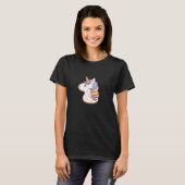 Kerstunicorn Cookie Donkey X Mas Kinder T-shirt (Voorkant volledig)