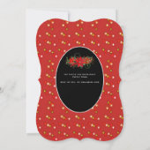 KerstUnicorn Face Birthday Red Gold Fun Kaart (Achterkant)