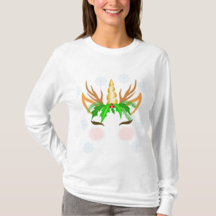 KerstUnicorn Face T-shirt