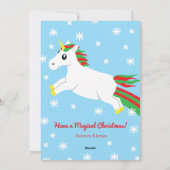 KerstUnicorn-foto-Lijst Wenskaart Feestdagenkaart (Achterkant)
