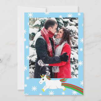 KerstUnicorn-foto-Lijst Wenskaart Feestdagenkaart