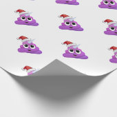 KerstUnicorn Poop Emoji Cadeaupapier (Hoek)