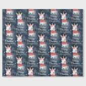 KerstUnicorn Sweater Cadeaupapier (Vlak)