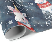 KerstUnicorn Sweater Cadeaupapier (Rol Hoek)
