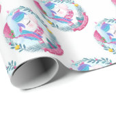 KerstUnicorns Cadeaupapier (Rol Hoek)