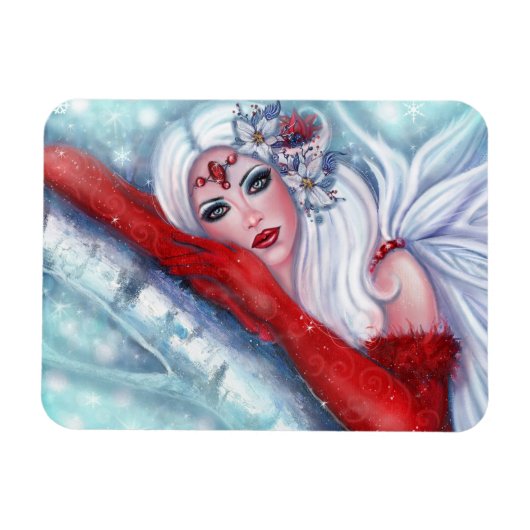 kerstvaardig briefkaart van Renee Lavoie Magneet (Horizontaal)