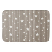 Kerstvaartuigen feestdagen met witte sterren badmat (Voorkant)