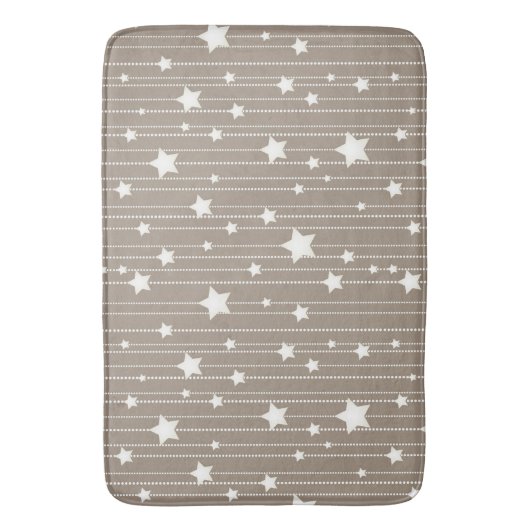 Kerstvaartuigen feestdagen met witte sterren badmat (Voorkant Verticaal)