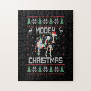 kerstvaarzen Koe Gift Koe Boerderij Lover Idee Legpuzzel