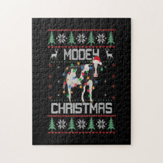 kerstvaarzen Koe Gift| Koe Boerderij Lover Idee Legpuzzel