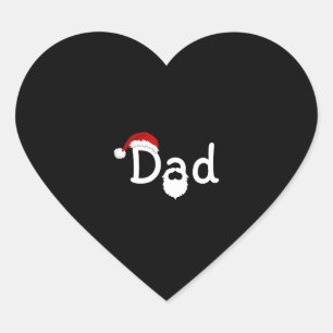 Kerstvader Hart Sticker
