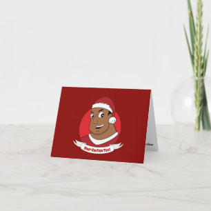 Kerstvader/jonge man cartoon kaart