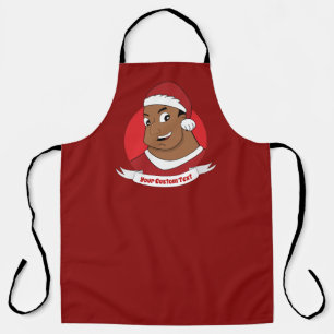 Kerstvader/jonge man cartoon schort