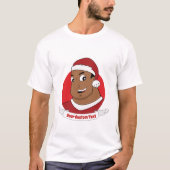 Kerstvader/jonge man cartoon t-shirt (Voorkant)