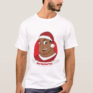 Kerstvader/jonge man cartoon t-shirt
